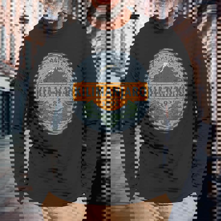 旅行 アフリカ タンザニア セレンゲティ キリマンジャロ山 バケーション 長袖Tシャツ 高齢者への贈り物