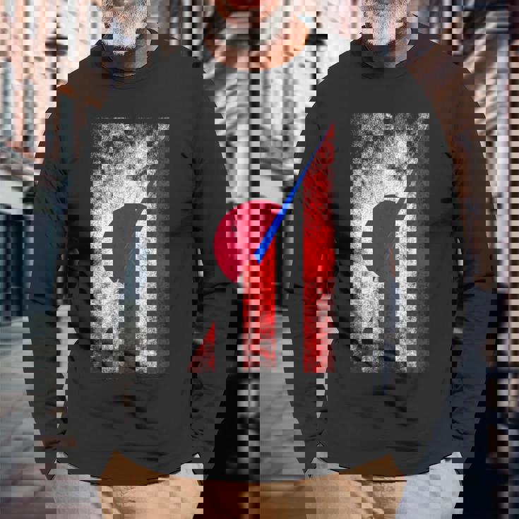 日本&プエルトリコの旗 日本のプエルトリコ。 長袖Tシャツ 高齢者への贈り物