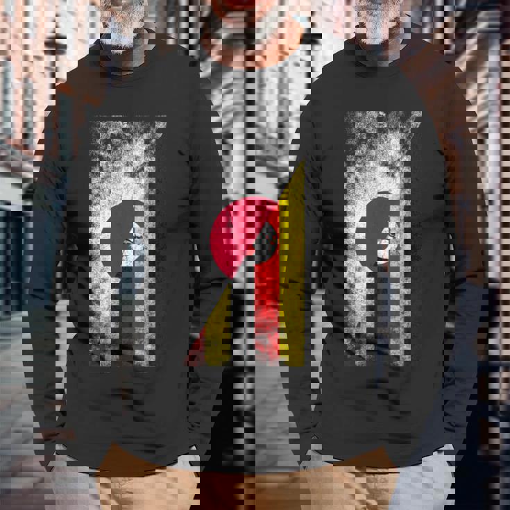 日本ウガンダ国旗 日本ウガンダ 長袖Tシャツ 高齢者への贈り物