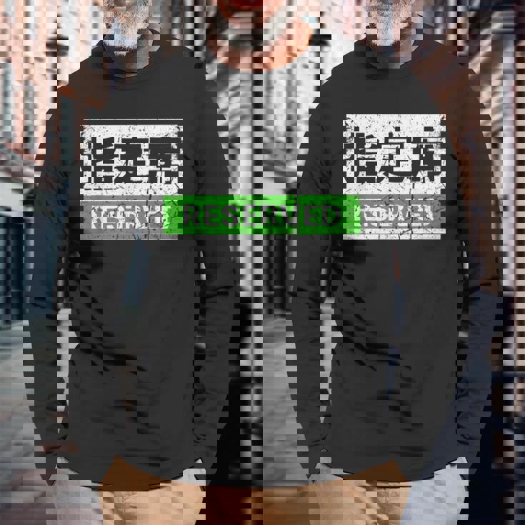 日本列車予約シート標識 新幹線 長袖Tシャツ 高齢者への贈り物