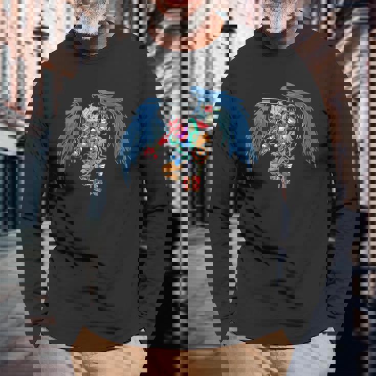 日本妖怪フィギュア天狗 長袖Tシャツ 高齢者への贈り物