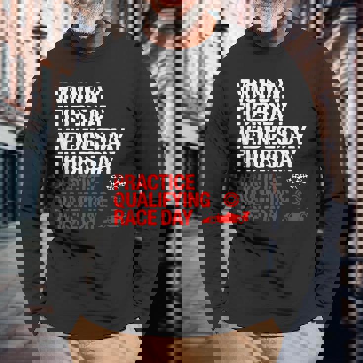 月曜 火曜 水曜 木曜 練習 予選 レース 長袖Tシャツ 高齢者への贈り物