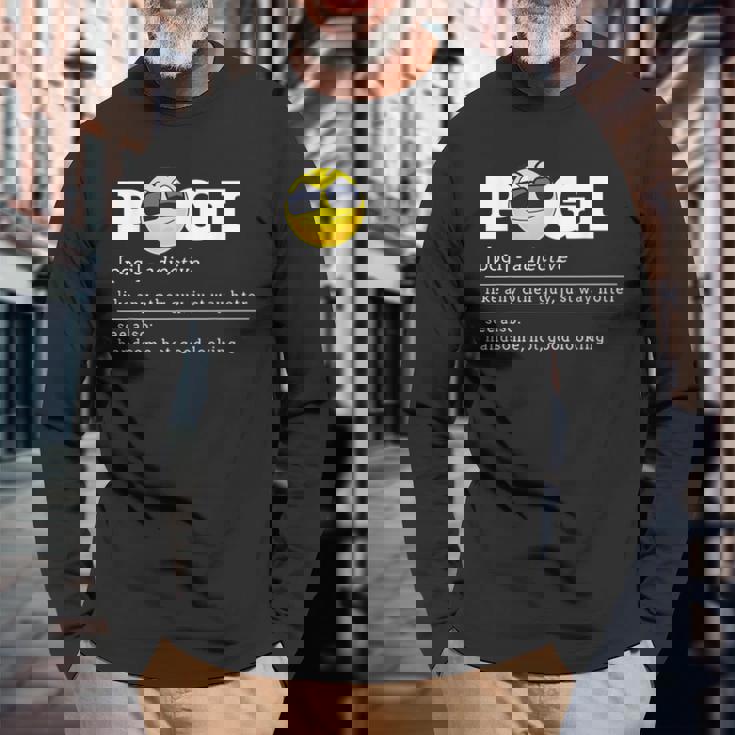 爆笑ポギ発言フィリピン国旗 長袖Tシャツ 高齢者への贈り物