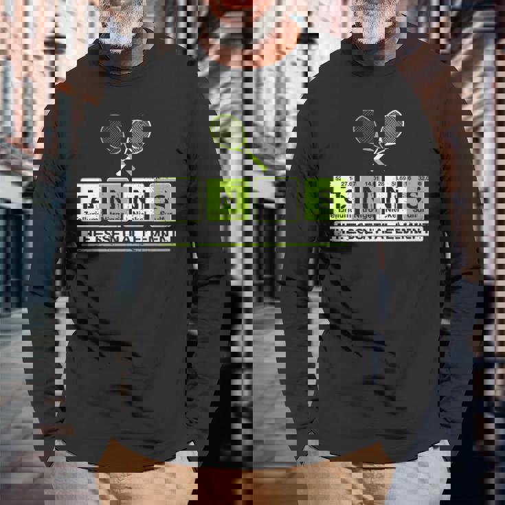 理科 先生 化学 教授 テニス 選手 スポーツ 長袖tシャツ 長袖Tシャツ 高齢者への贈り物