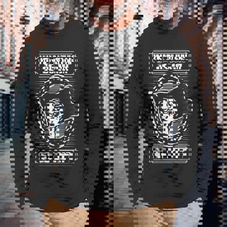 社会主義者のための左翼デザイン。 長袖Tシャツ 高齢者への贈り物