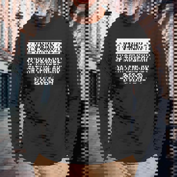 社会学を愛する人への面白いギフト。 長袖Tシャツ 高齢者への贈り物