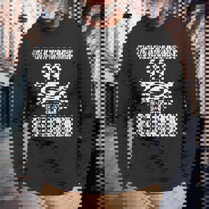 空飛ぶスパゲッティモンスター Fsm パスタファリアニズム イズ マイ リジョン 長袖Tシャツ 高齢者への贈り物