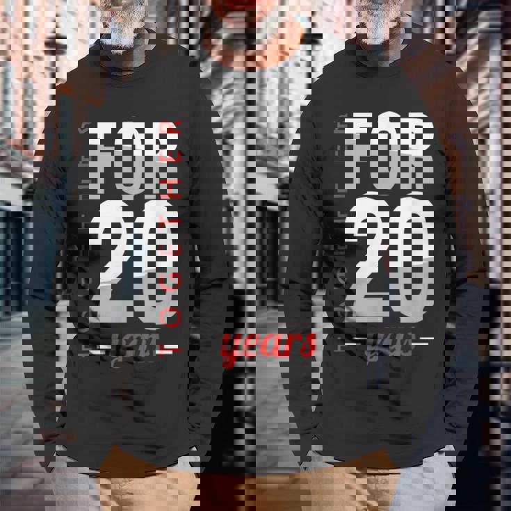 結婚20周年 結婚記念日 磁器 結婚記念日 長袖Tシャツ 高齢者への贈り物