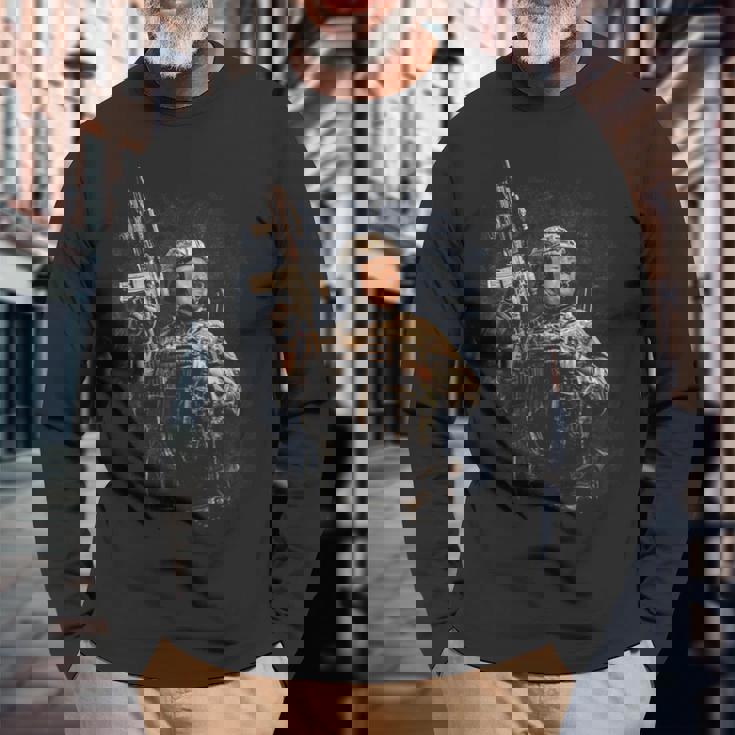 軍兵 トランプ Ready To Kickome Democrats Usa 長袖Tシャツ 高齢者への贈り物