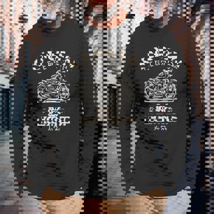 還暦祝い 1966年（昭和41年）生まれのバイク好き 2026年（令和8年）60歳記念 かっこいい 長袖Tシャツ 高齢者への贈り物