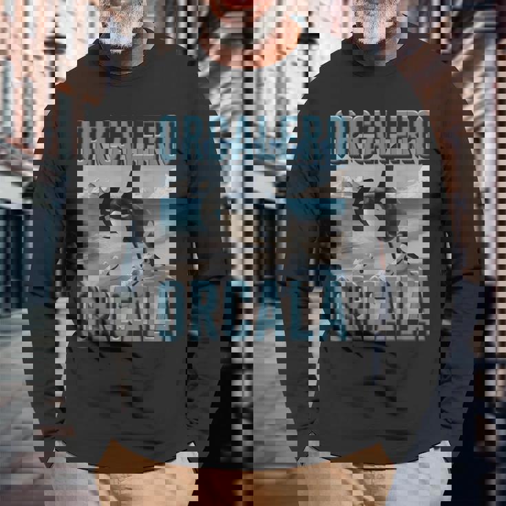 面白い Ai生成 モンスター 流行 オルカレロ オルカラ オルカ 長袖Tシャツ 高齢者への贈り物