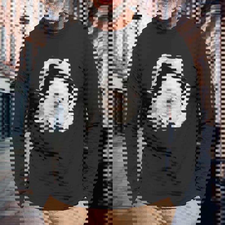 面白いtシャツ 犬 ポメラニアン イヌ わんこ メンズ 犬好き グッズ かわいい おもしろ 面白い 服 ネタ 長袖Tシャツ 高齢者への贈り物