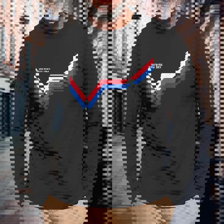 韓国国旗 韓国 伝統 ヴィンテージ 韓国 長袖Tシャツ 高齢者への贈り物