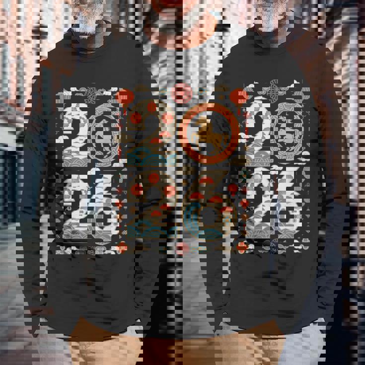 馬の年 – 干支 2026年 長袖Tシャツ 高齢者への贈り物