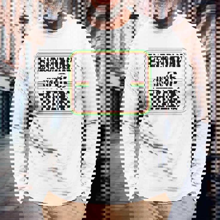 63歳の伝説、63歳の誕生日、ついに63歳 長袖Tシャツ 高齢者への贈り物