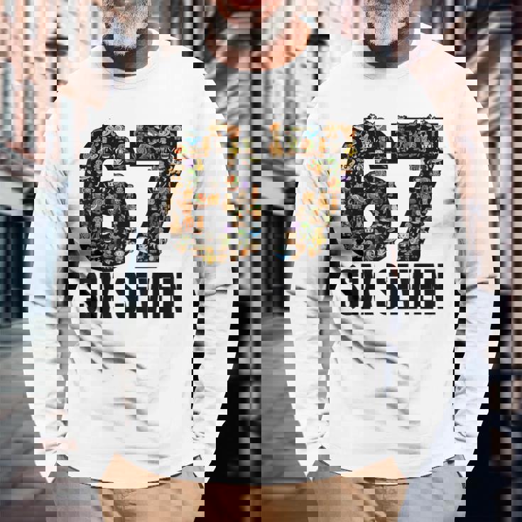 67 シックスセブン イタリアンブレインロットジェネレーションアルファスラングミーム 長袖Tシャツ 高齢者への贈り物