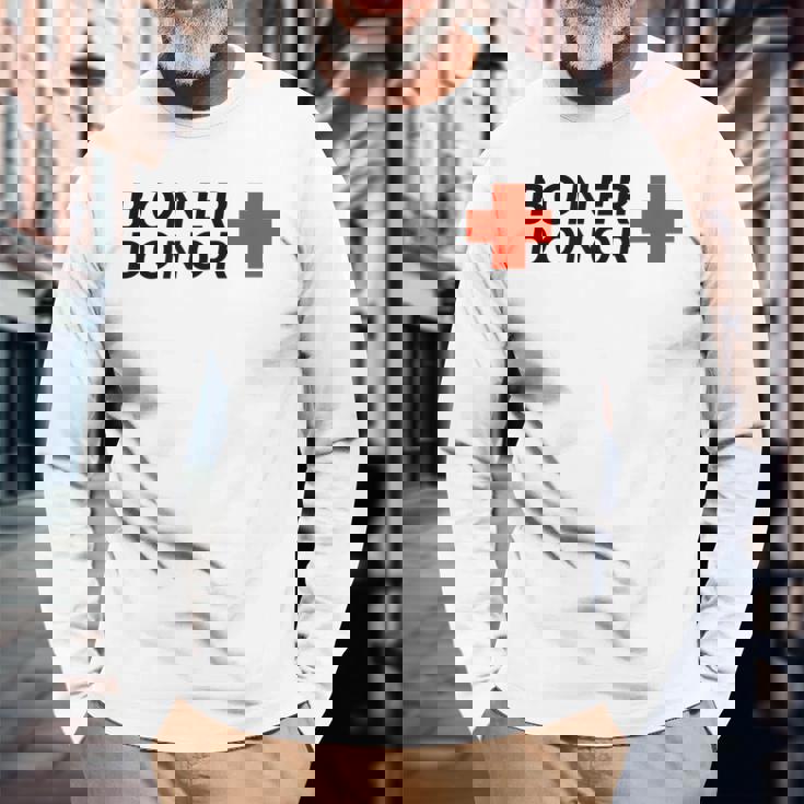 Boner Donor ラウンチ ハロウィン 長袖Tシャツ 高齢者への贈り物