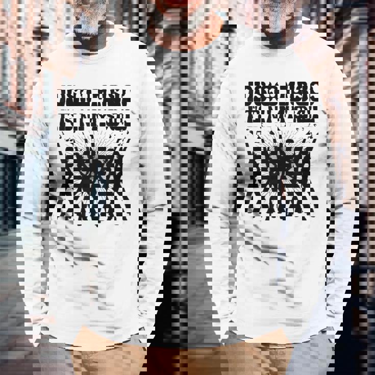 Disco Music It's In Myoul ヴィンテージ 70年代 ダンシング レトロダンス 長袖Tシャツ 高齢者への贈り物