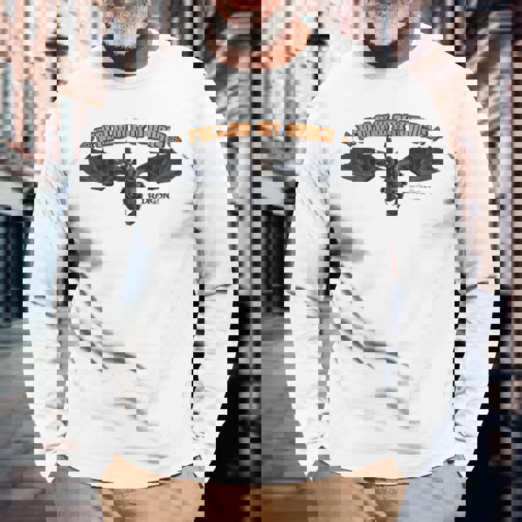 Dreamworks ヒックとドラゴン Toothless And Hiccup Follow My Wings 長袖Tシャツ 高齢者への贈り物