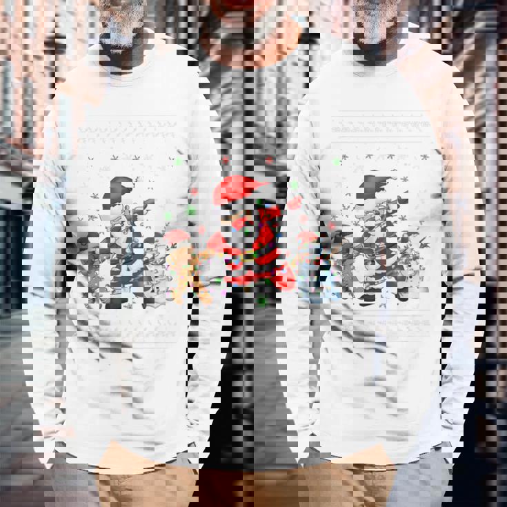 Dabbinganta Christmas おかしいdabサンタクロースクリスマス 長袖Tシャツ 高齢者への贈り物