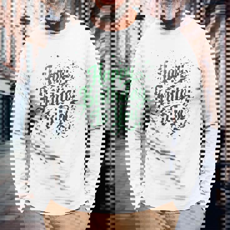 Happy Birthday To You バースデーパーティー メンズ レディース キッズ 長袖Tシャツ 高齢者への贈り物