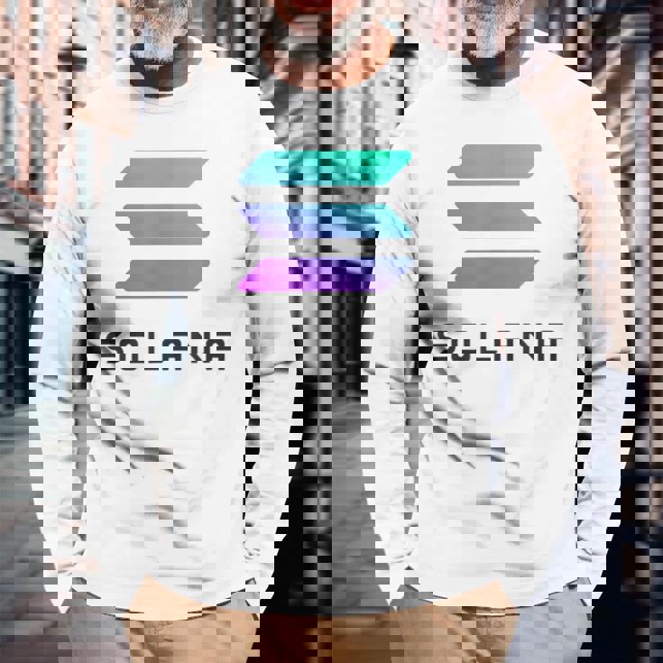 Solコインcryptocurrency 30ソラナ・テクノロジーolana 長袖Tシャツ 高齢者への贈り物