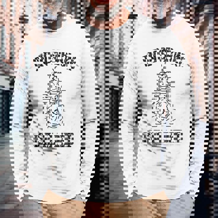 Twotroke Is All I Needs 面白いオートバイ愛好家ダートバイク 長袖Tシャツ 高齢者への贈り物