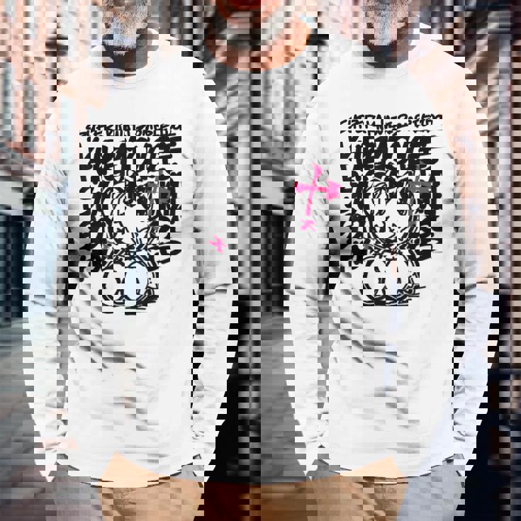 【クレイジー・オリー】Super Kawaii Zombie Idol 白 長袖Tシャツ 高齢者への贈り物