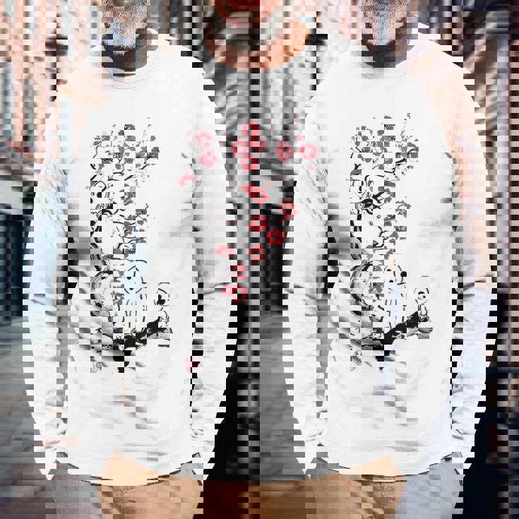 こだま 日本の幽霊 日本 童話 長袖Tシャツ 高齢者への贈り物