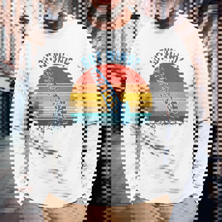 ウィンドサーファーウィンドサーフィンギフト Got Wind 長袖Tシャツ 高齢者への贈り物