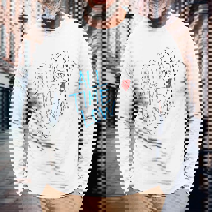 オールタイムローモンスターハート 長袖Tシャツ 高齢者への贈り物