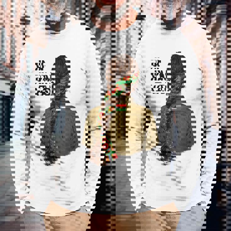 クルディスタン・ノウルーズ、ジン、ジヤン、アザディ・ロジャワ、クルディスタンが大好き 長袖Tシャツ 高齢者への贈り物