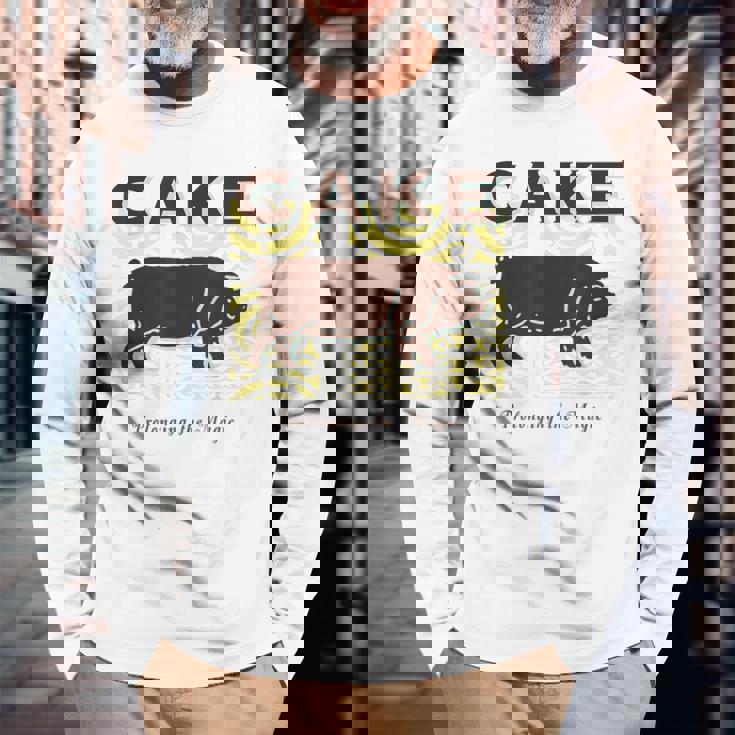 ケーキ 長引き The Magic 長袖Tシャツ 高齢者への贈り物