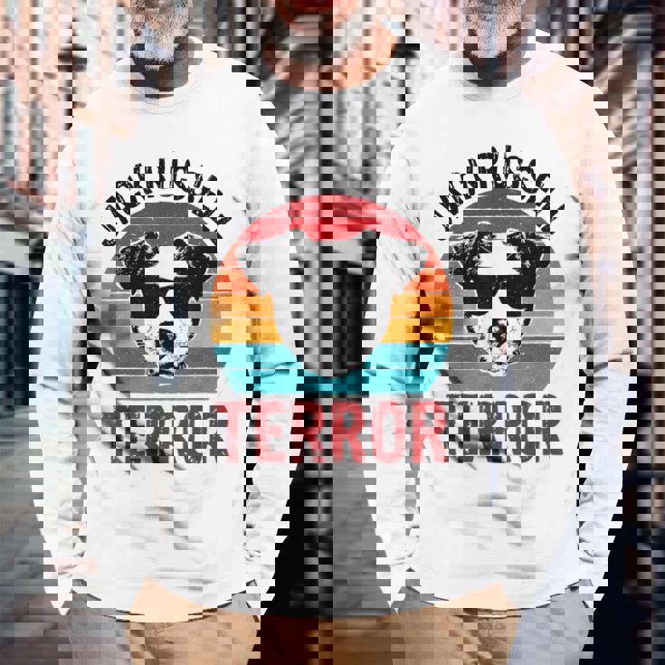 ジャック・ラッセル・テラー・テリア ファニー パーソンズ 犬 長袖Tシャツ 高齢者への贈り物