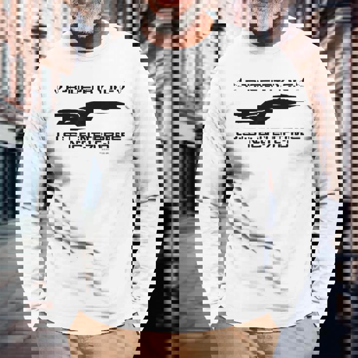 スタートレック 次世代uSSエンタープライズプロファイル 長袖Tシャツ 高齢者への贈り物