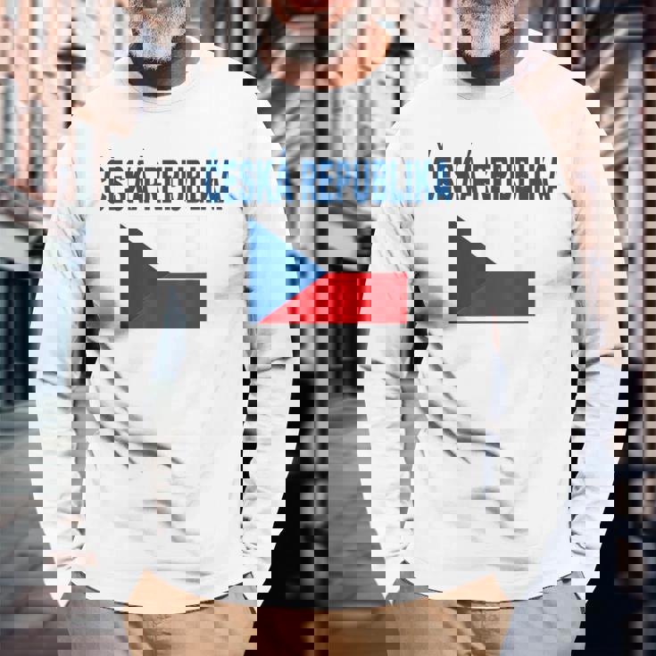 チェコ国旗 チェコ国旗 チェコ国旗 チェコlajka Ceske メンズ レディース 長袖Tシャツ 高齢者への贈り物