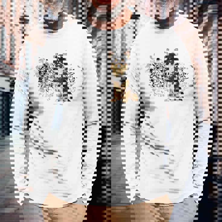 チワワママや犬好きのためのかわいいチワワワ 長袖Tシャツ 高齢者への贈り物