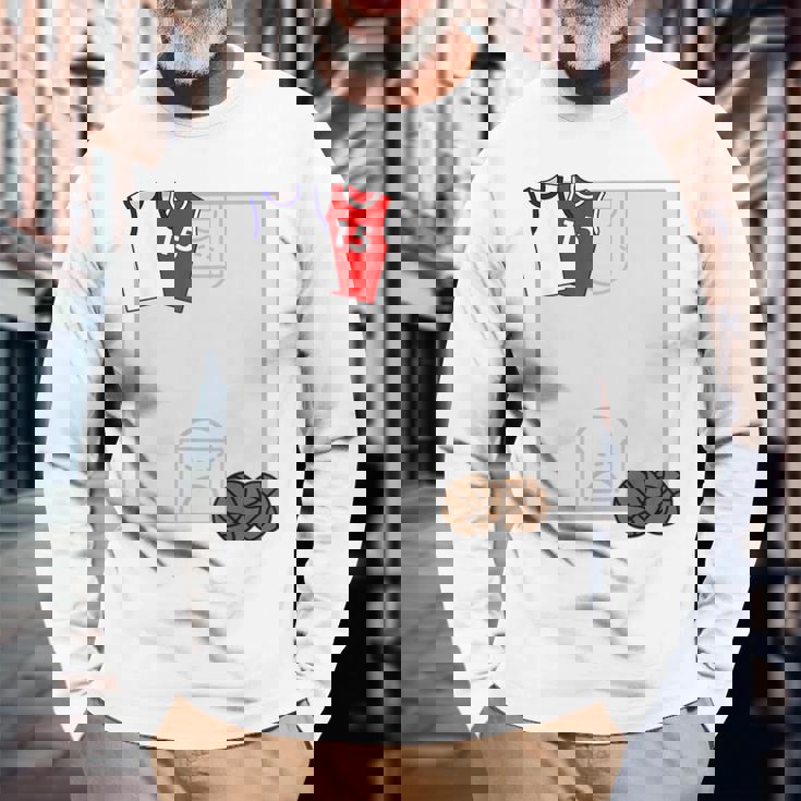 バスケットボール サイン帳 寄せ書き 色紙 先輩 先生 ありがとう、おつかれさま 贈る言葉 メッセージ 長袖Tシャツ 高齢者への贈り物