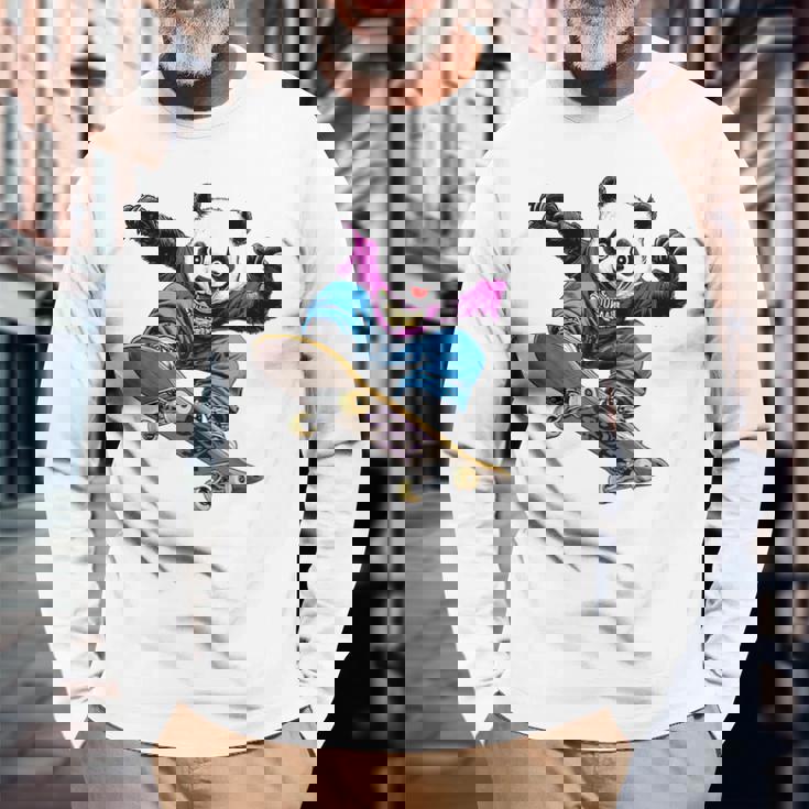 パンダベア スケートボード スケーター パンダベ 長袖Tシャツ 高齢者への贈り物