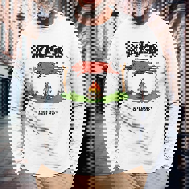 フィリピン レションピッグ セブ ギフト お土産 長袖Tシャツ 高齢者への贈り物