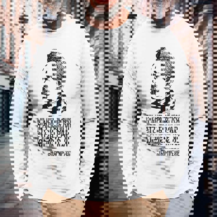 フリードリヒ・ニーチェ哲学 ドイツ哲学 長袖Tシャツ 高齢者への贈り物