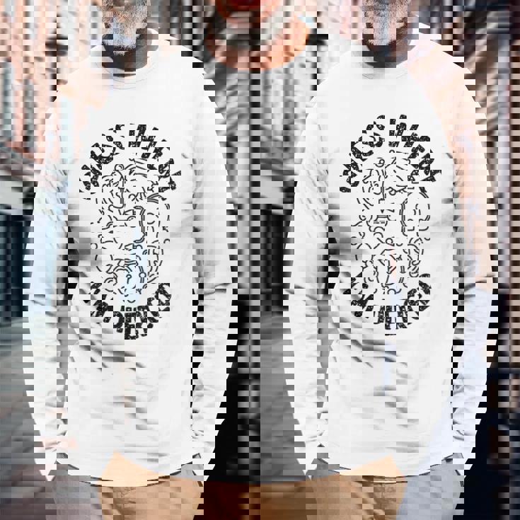 ボディピアス Guess Where I'm Pierced アンティーク調デザイン 長袖Tシャツ 高齢者への贈り物