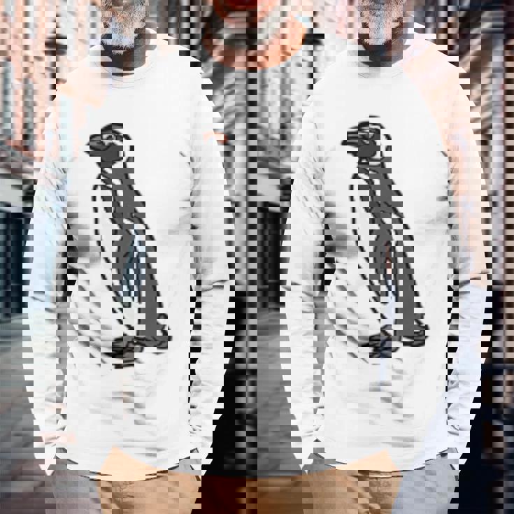 マゼランペンギン 長袖Tシャツ 高齢者への贈り物