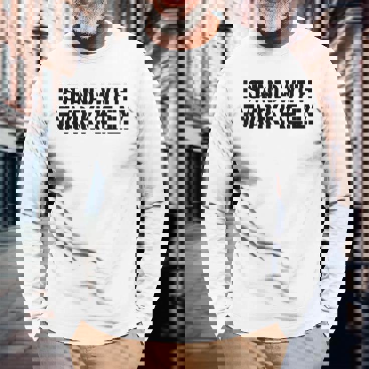 マーク・ケリーと立ち、投票ブルー、政治アパレル2026 長袖Tシャツ 高齢者への贈り物