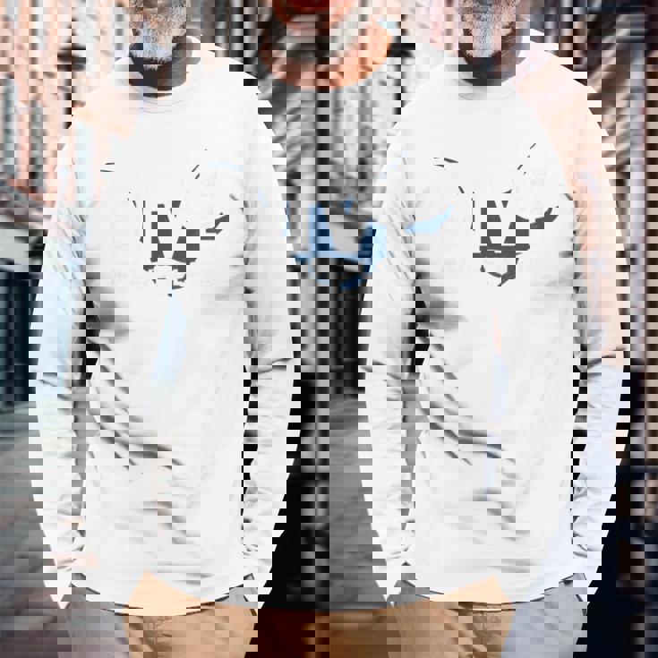 モルディブダイブマンタダイビング 長袖tシャツ 長袖Tシャツ 高齢者への贈り物