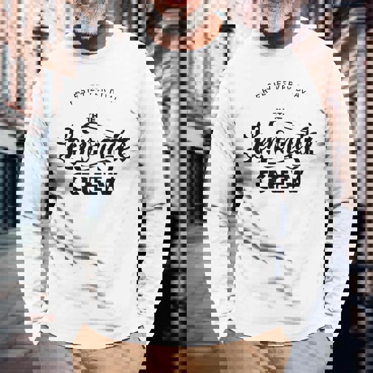 レモネードスタンドシャツ クルーアンドボス レモンジュース サマーイエロー 長袖Tシャツ 高齢者への贈り物