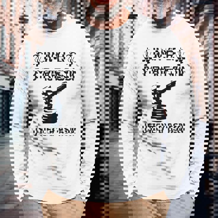 弁護士 法律 格言 法学者 デザイン 弁護士 長袖Tシャツ 高齢者への贈り物