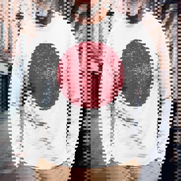 日の丸 日本の国旗 日章旗 日本国 にほん にっぽん かっこいい おもしろい 長袖Tシャツ 高齢者への贈り物