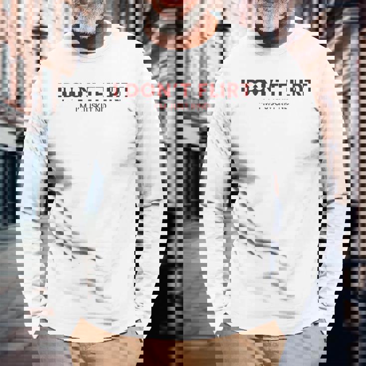 裏面 イチャイチャしないちょっとおもしろいことばっかり言ってるだけ 長袖Tシャツ 高齢者への贈り物