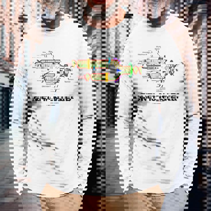 遺伝子工学者 Dna複製 分子生物学 ユーモア 長袖Tシャツ 高齢者への贈り物